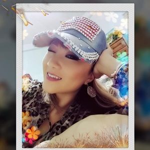 American flag bling hat